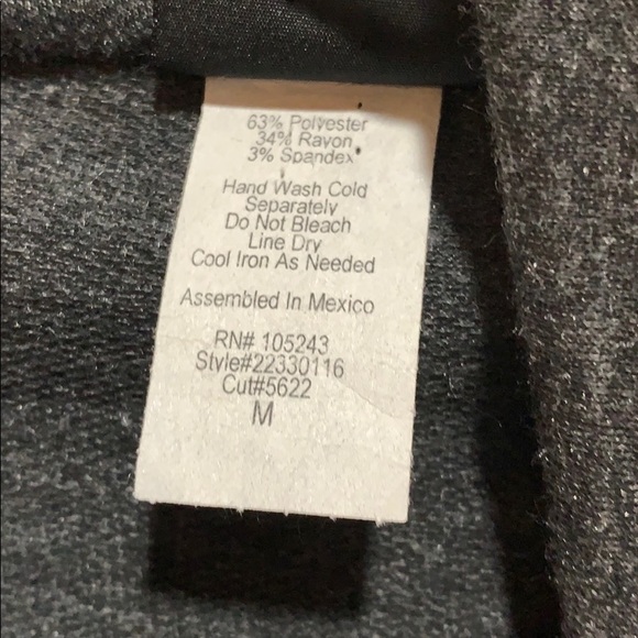 BOBEAU GRAY ASYMMETRICAL TOP ONE BUTTON SZ M - Picture 5 of 7